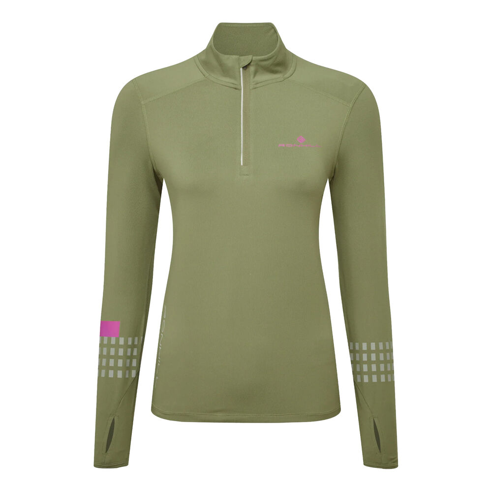 Ronhill Tech Afterhours 1/2 Zip Maillot De Course Femmes - Vert Olive