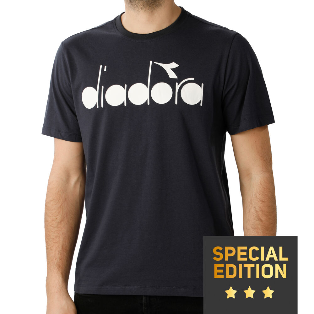 Diadora Club T-shirt Edition Spéciale Hommes - Bleu Foncé , Blanc