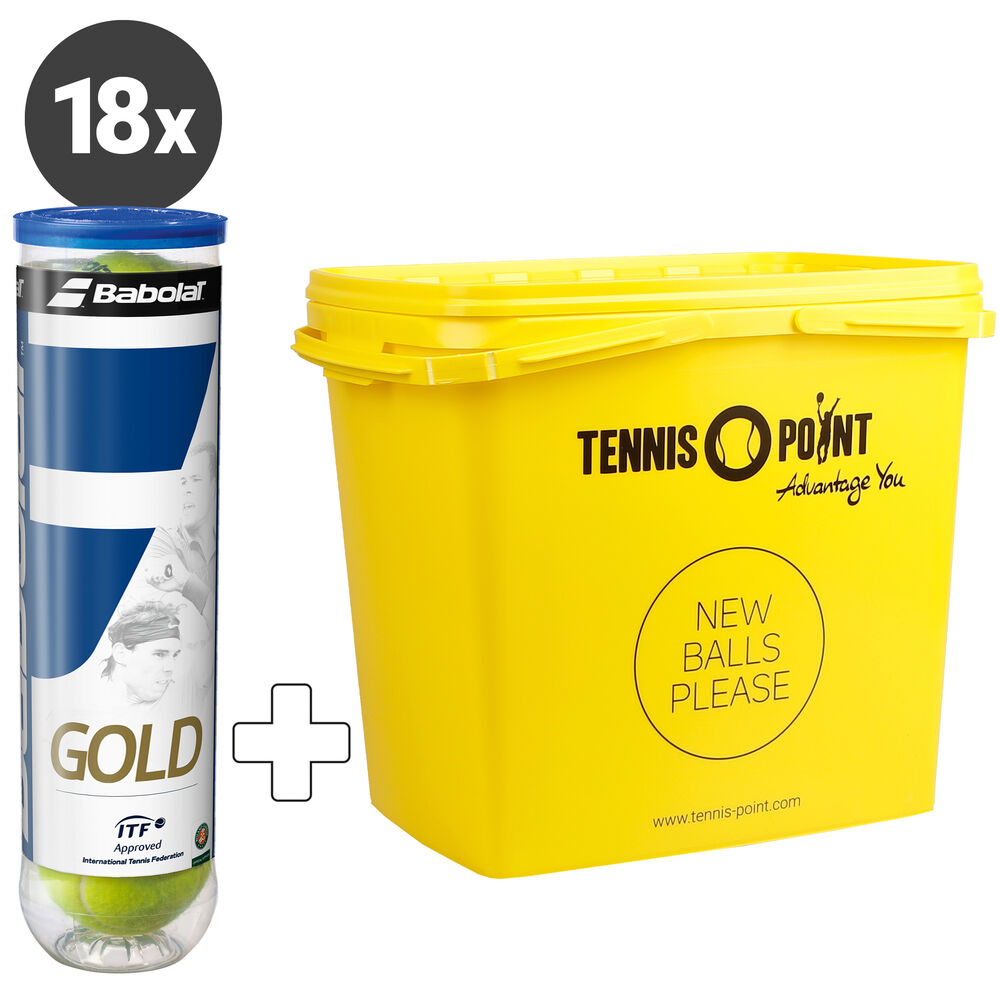 Gold Pet 18 Tubes De 4 + Seau À Balles