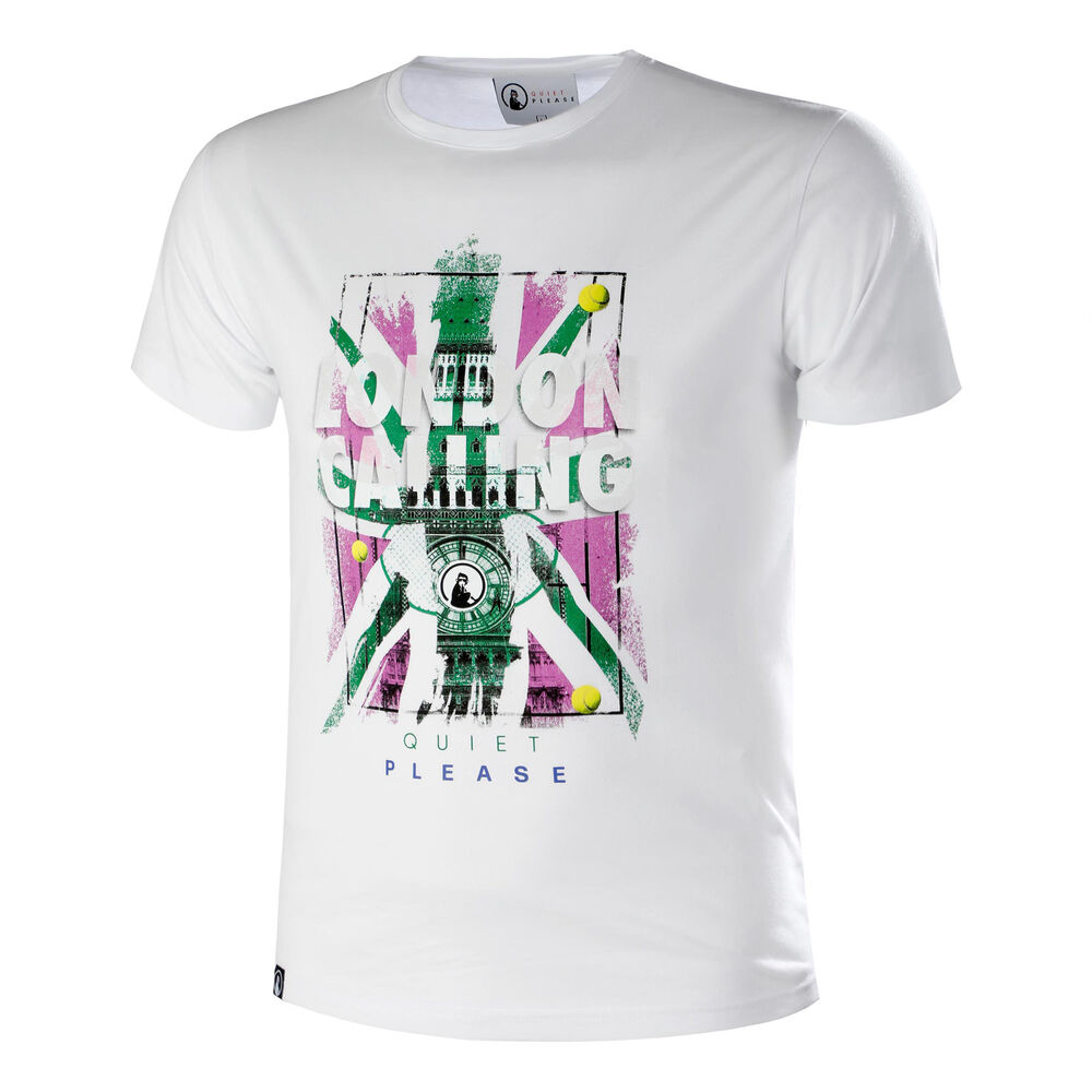 Quiet Please London Calling T-shirt Hommes - Blanc , Multicouleur
