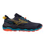 Chaussures de running Mizuno Mizuno Wave Mujin 11 Chaussure Trail Hommes-Bleu Foncé,Orange