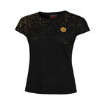 Vêtements BIDI BADU BIDI BADU Paris 2024 Junior Capsleeve T-shirt Filles - noir, or