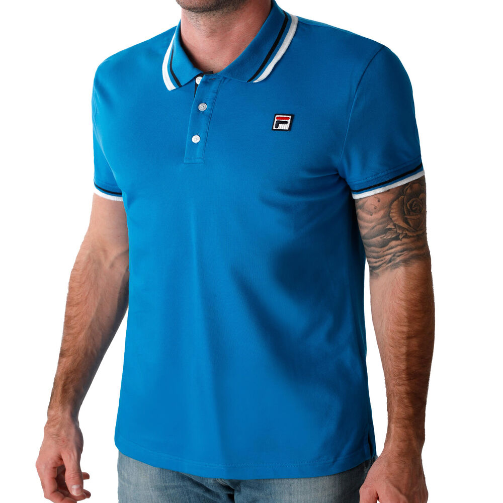 Fila Carsten Polo Hommes - Bleu , Blanc