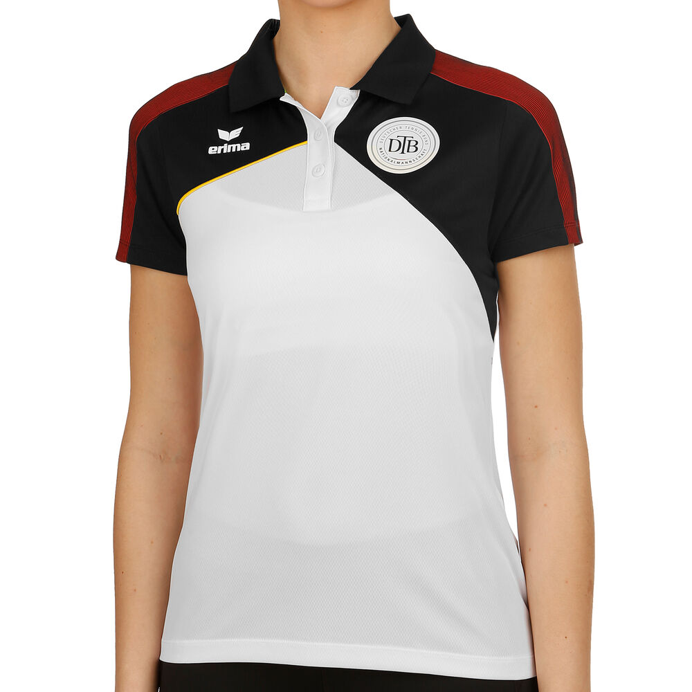 Erima Premium One 2.0 Funktion DTB Polo Femmes - Blanc , Noir