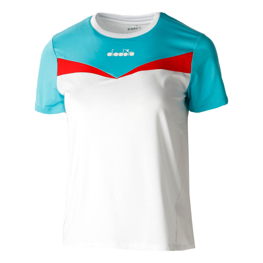 Diadora T-shirt Femmes - Blanc , Turquoise