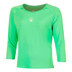 V&ecirc;tements de tennis Quiet Please Quiet Please Joy Mixed Haut manches longues Femmes-vert, blanc
