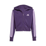 V&ecirc;tements adidas adidas 3Stripes Full-Zip Crop Veste de surv&ecirc;tement Filles - violet, lilas