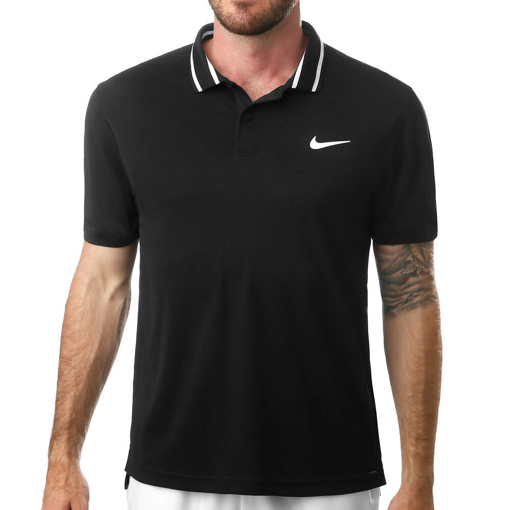 Nike Court Dri-Fit Polo Hommes - Noir , Blanc