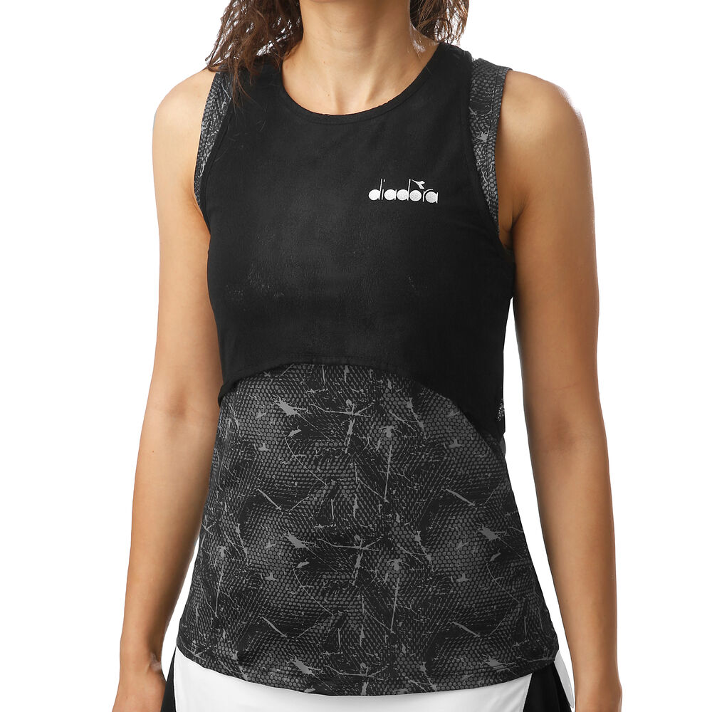 Diadora R. Fit Débardeur Tank Top Femmes - Noir , Gris