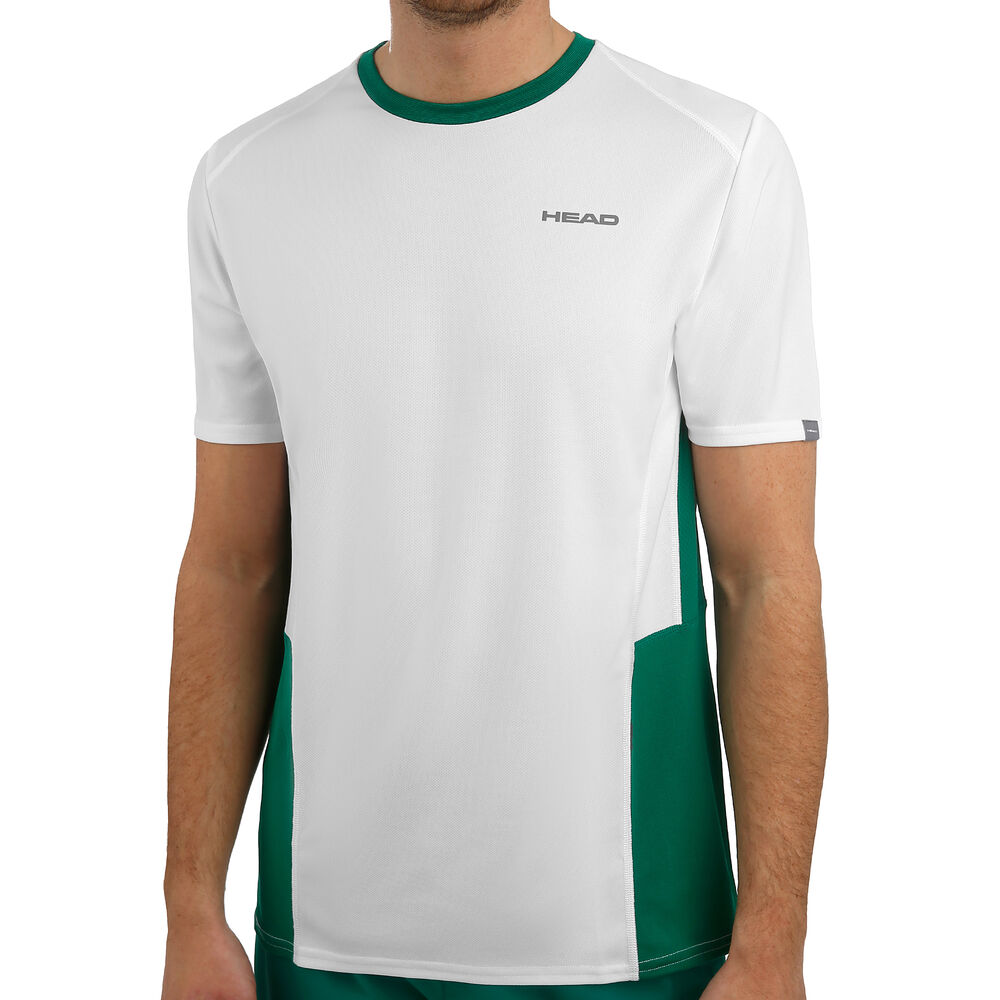 HEAD Club Tech T-shirt Hommes - Blanc , Vert Foncé