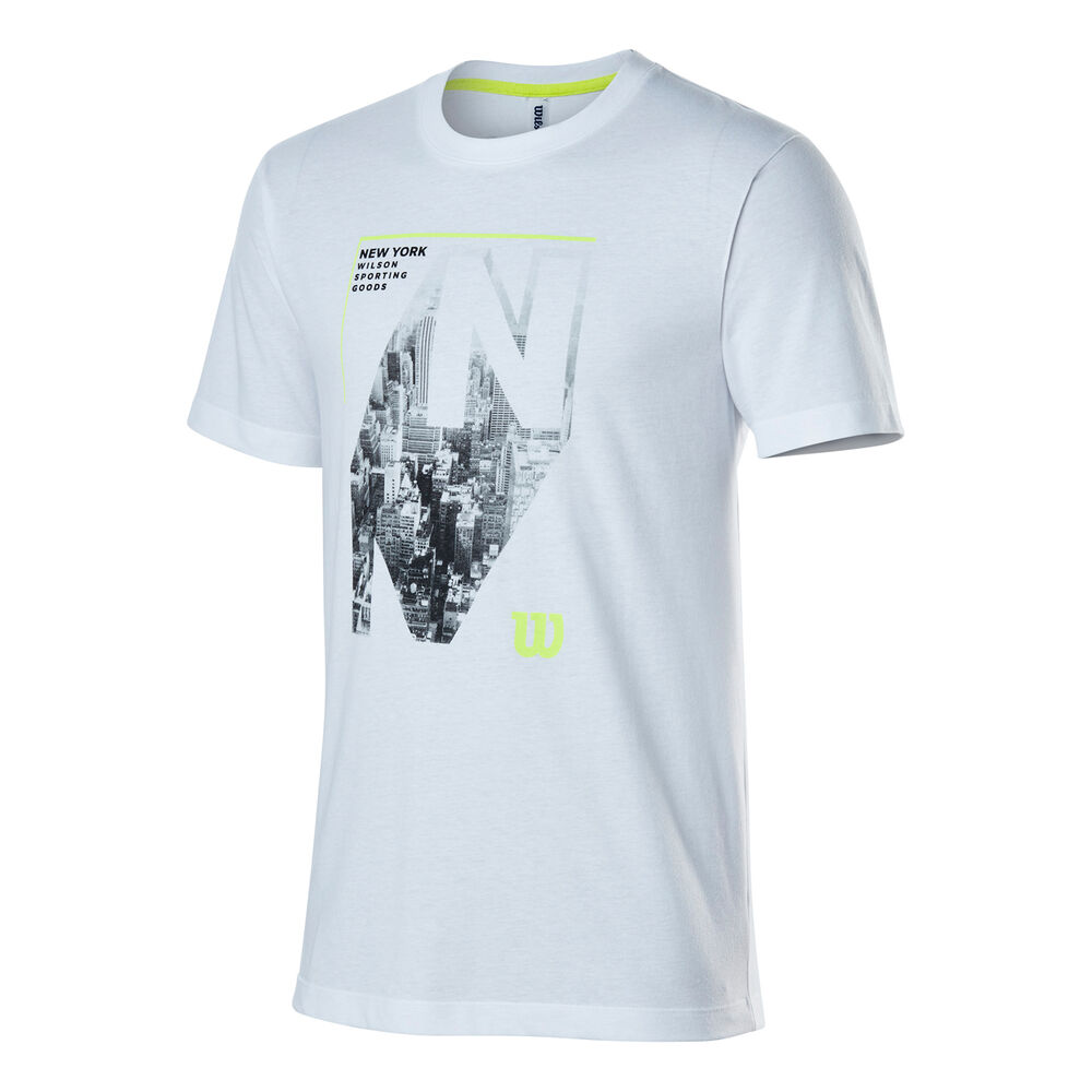 Wilson Chi CTN T-shirt Hommes - Blanc , Multicouleur