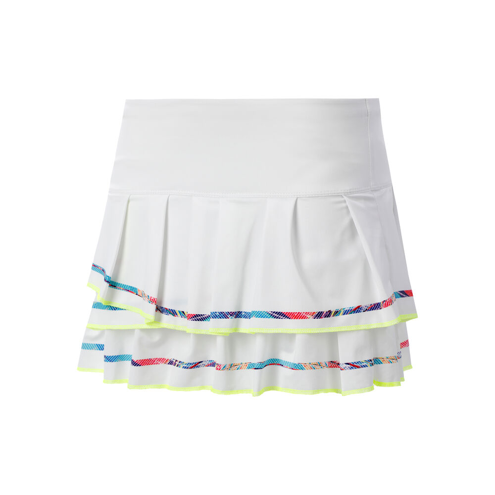 Lucky in Love Micro Stripe Jupe Femmes - Blanc , Jaunes Fluo