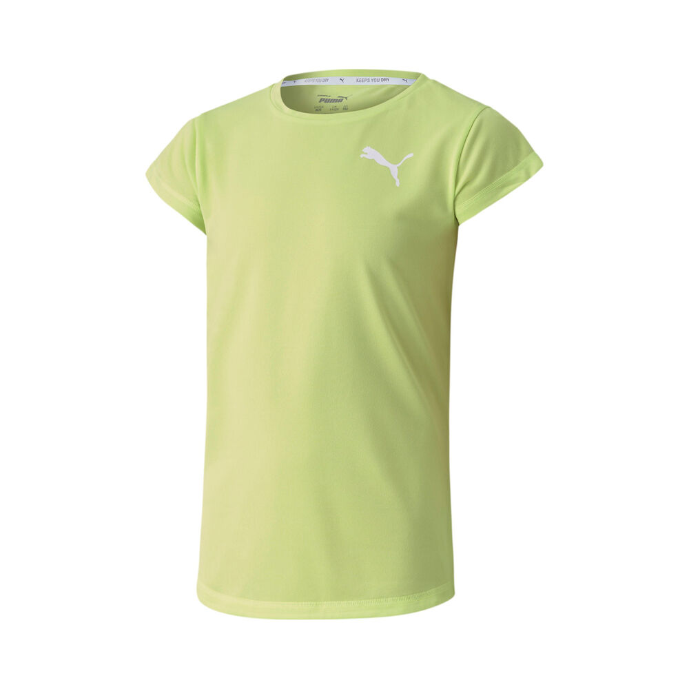 Puma Active T-shirt Filles - Jaune Lemon, Blanc