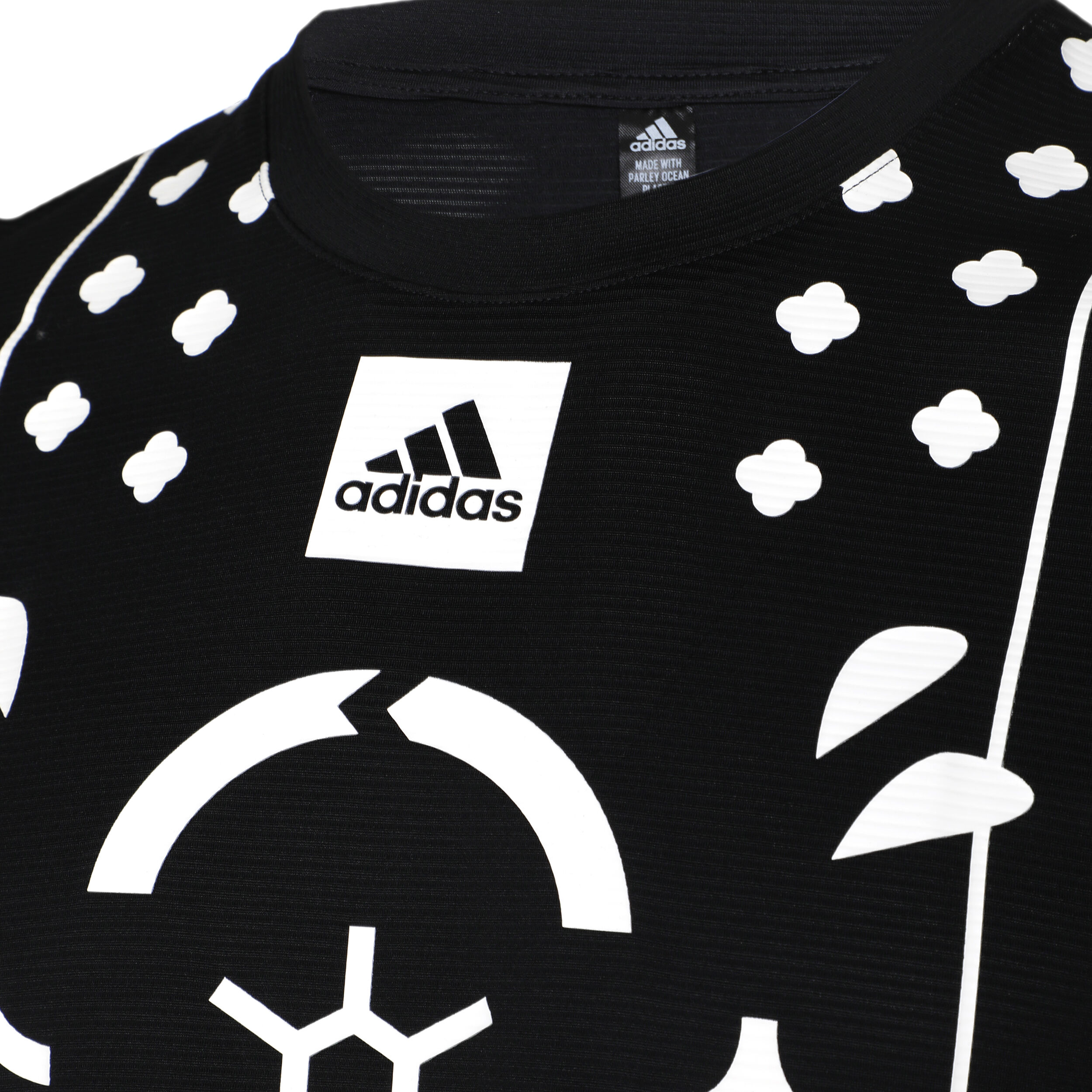 T shirt adidas homme noir et blanc sale