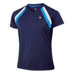 V&ecirc;tements K-Swiss K-Swiss Core Team T-shirt Femmes-Bleu Fonc&eacute;,Multicouleur