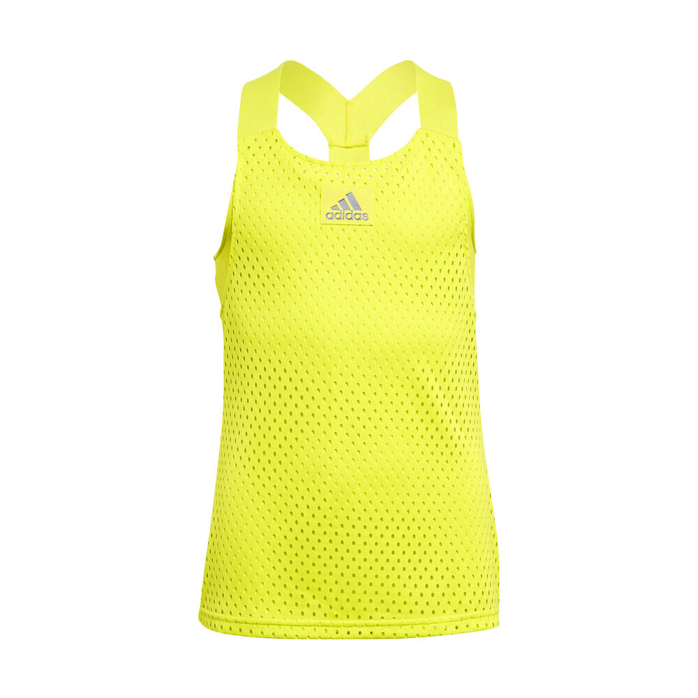 adidas Primeblue Heather Y- Débardeur Tank Top Filles - Jaune Citron , Gris
