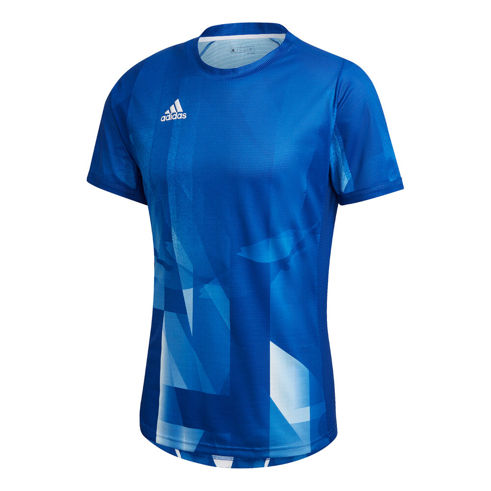 adidas Heat Ready Freelift T-shirt Hommes - Bleu , Blanc