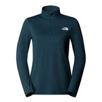 Vêtements The North Face The North Face Flex 1/4 Zip Maillot De Course Femmes-Vert Foncé