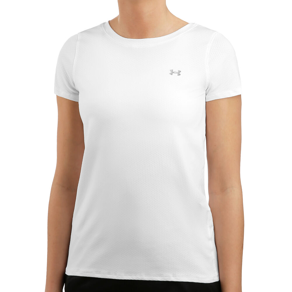 Under Armour Heatgear T-shirt Femmes - Blanc , Argent