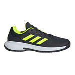 Chaussures de tennis adidas adidas GameCourt 2 Chaussures Toutes Surfaces Hommes-Noir,Jaune Lemon