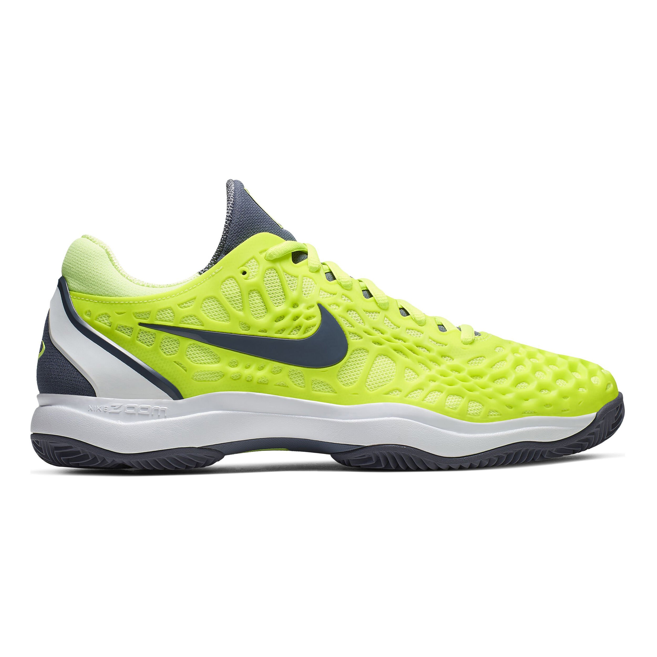 Zoom Cage 3 Clay Chaussure Terre Battue Hommes Jaune Citron Gris Fonc
