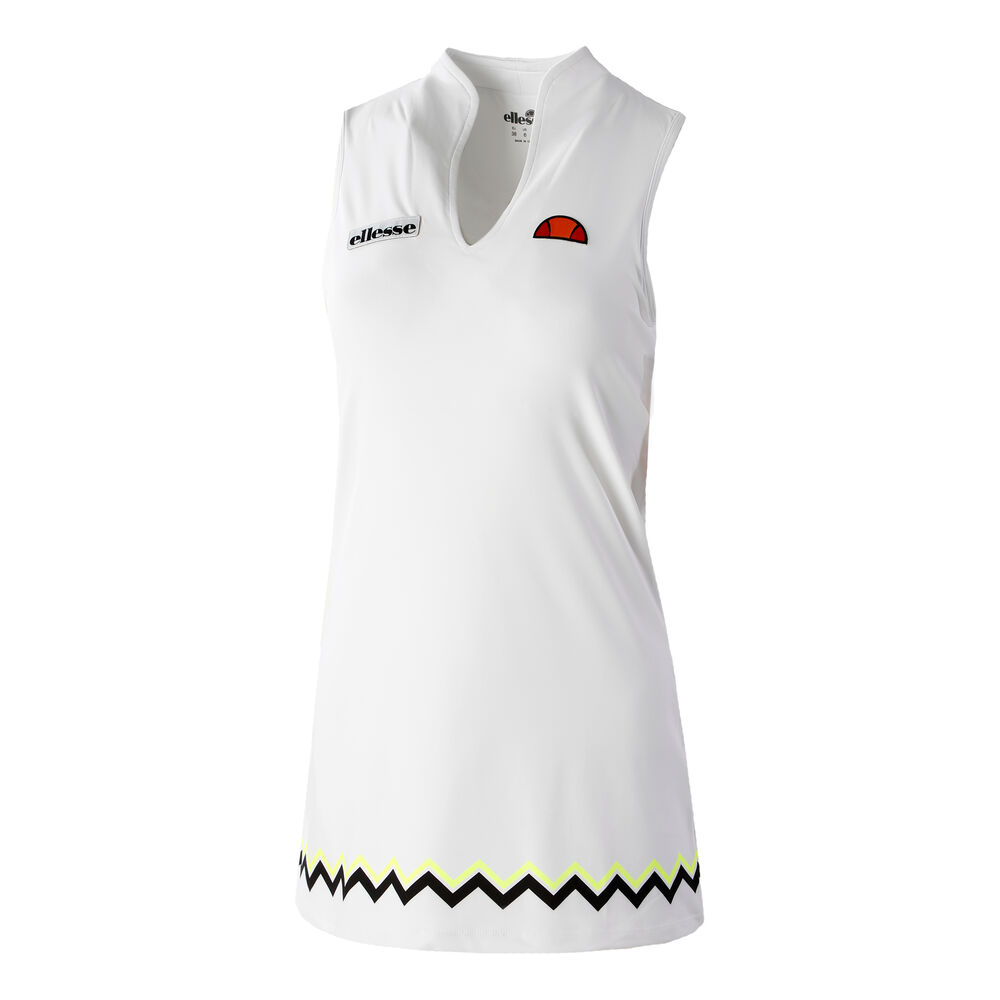 Ellesse Intensia Robe Femmes - Blanc , Jaune Citron