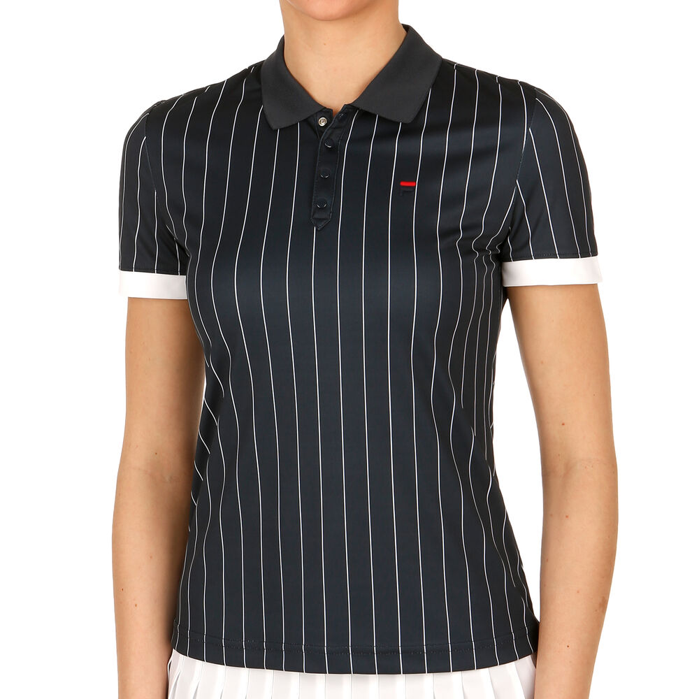 Fila Pauline Polo Femmes - Bleu Foncé , Blanc