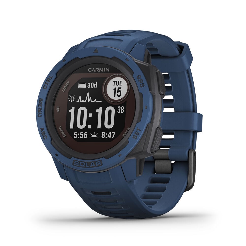 Garmin Instinct Solar Montre Pulsomètre - Bleu , Gris Foncé