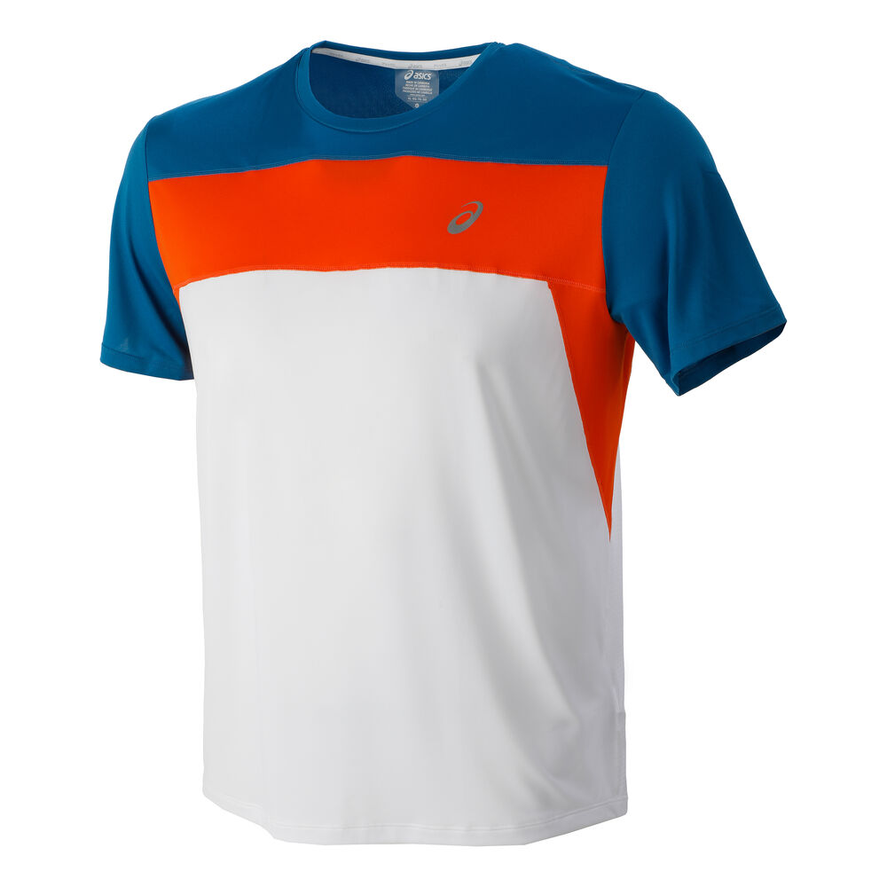 Asics Race T-shirt Hommes - Blanc , Bleu