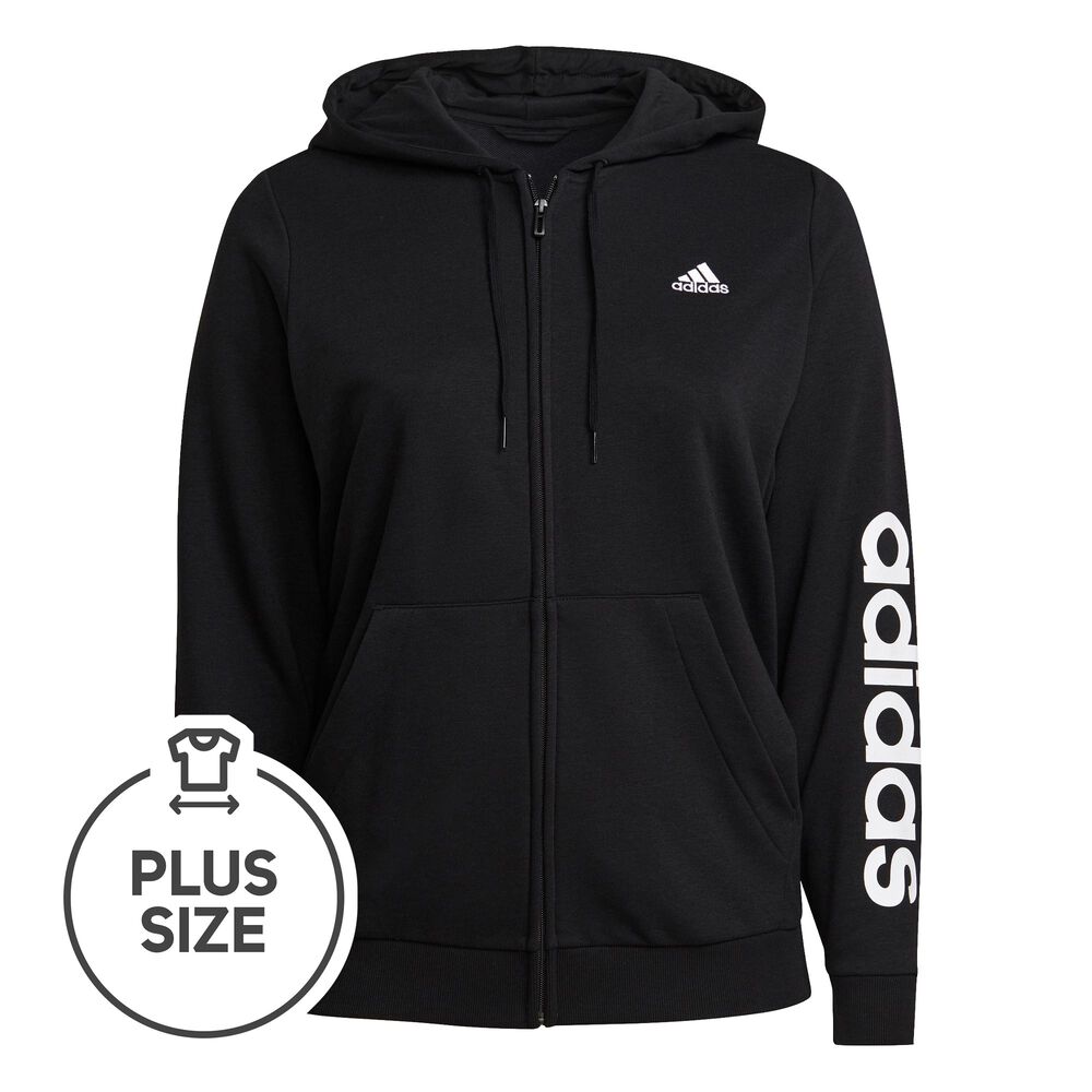 adidas Linear FT Plus Size Gilet En Coton Femmes - Noir , Blanc