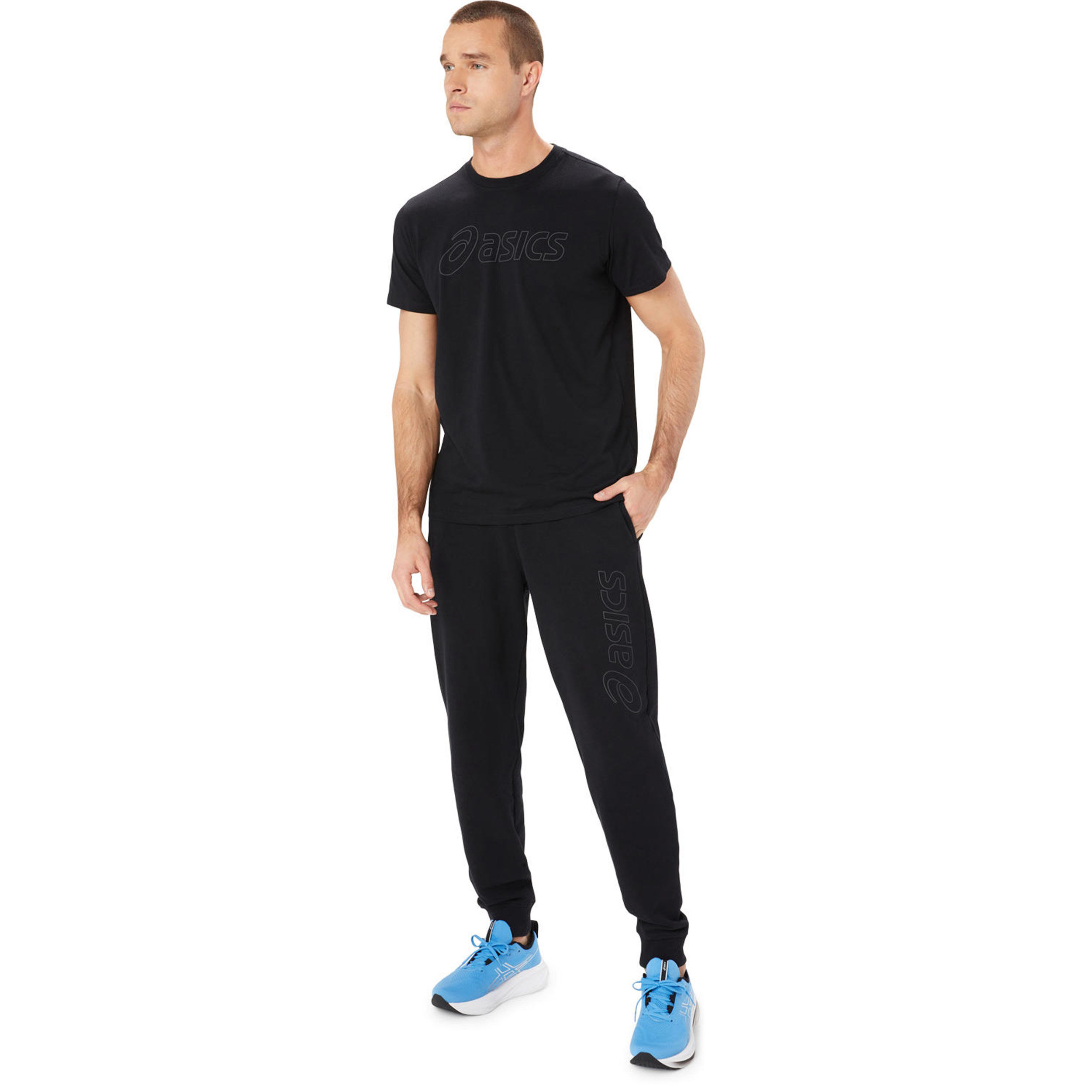Buy ASICS Logo Pantalon Survetement Hommes Noir online Tennis Point FR