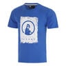 Scraped T-shirt Hommes-bleu, blanc