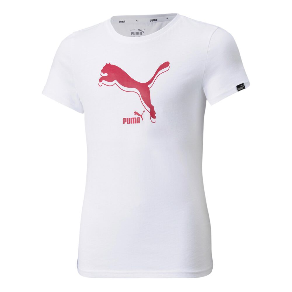 Puma Power Logo T-shirt Filles - Blanc , Berry