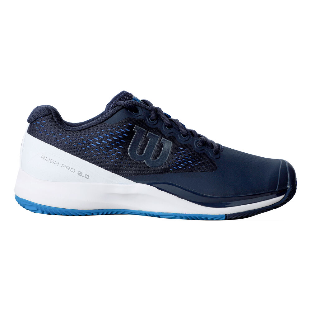 Wilson Rush Pro 3.0 Clay Chaussure Terre Battue Hommes - Bleu Foncé , Blanc