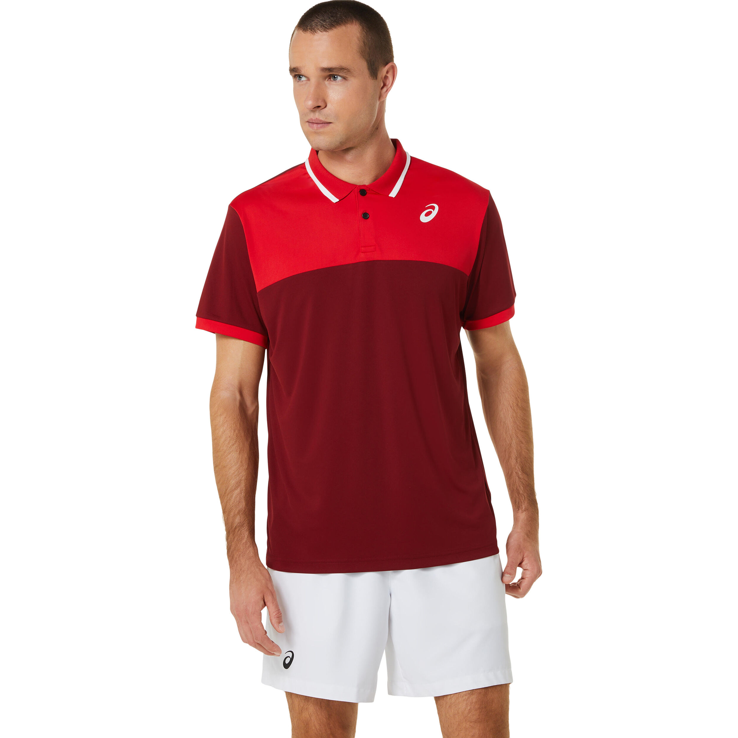 Polo asics junior rouge hotsell