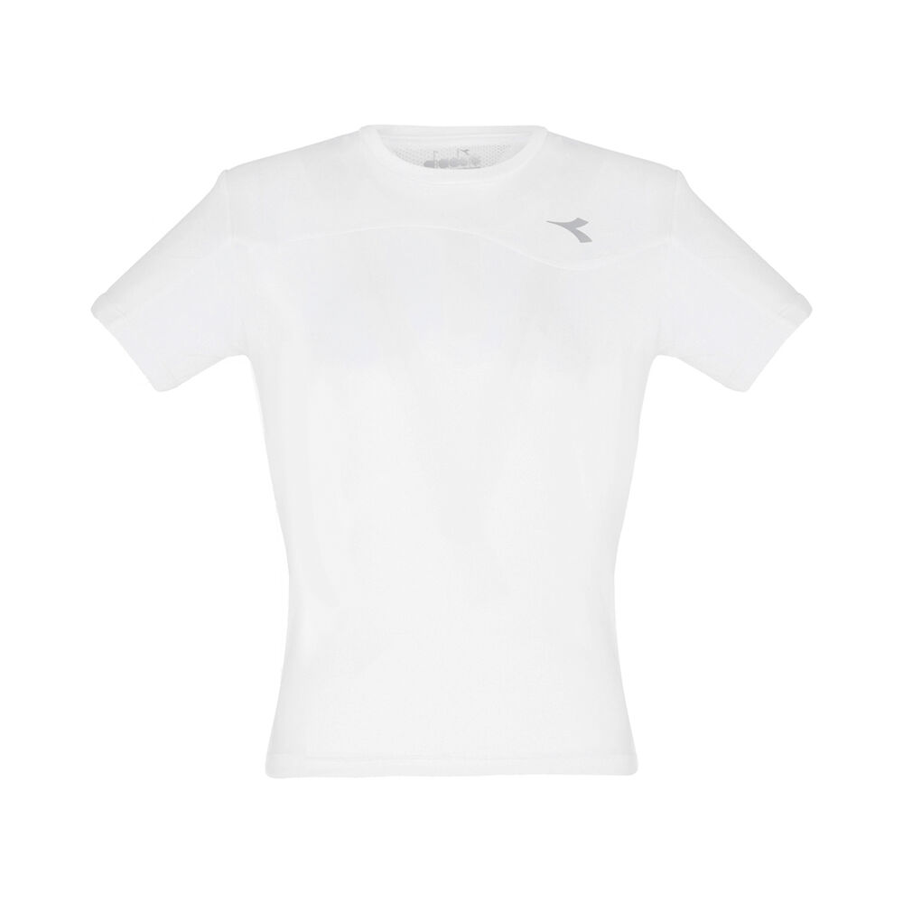 Diadora Team T-shirt Garçons - Blanc , Gris Clair