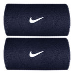 V&ecirc;tements Nike Nike Swoosh Classic Doublewide Poignet Unisex - bleu fonc&eacute;, blanc