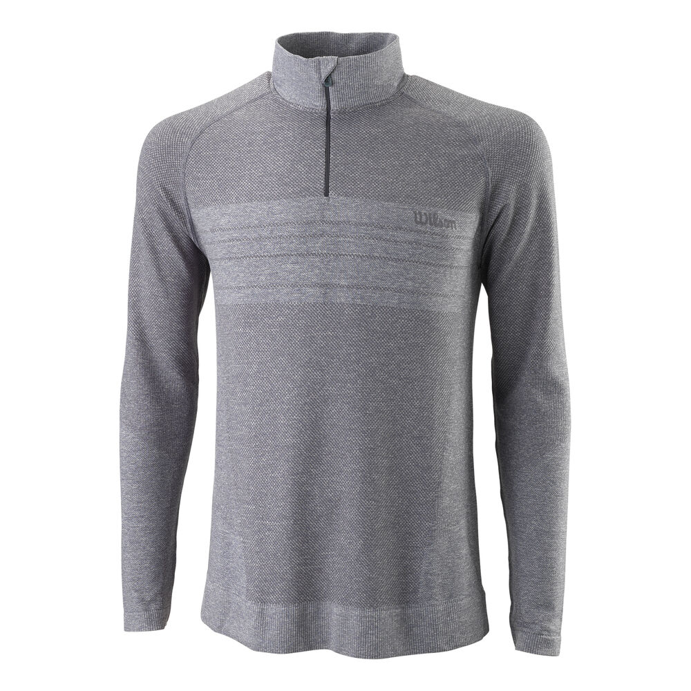 Wilson Seamless 1/4 Zip Haut Manches Longues Hommes - Gris