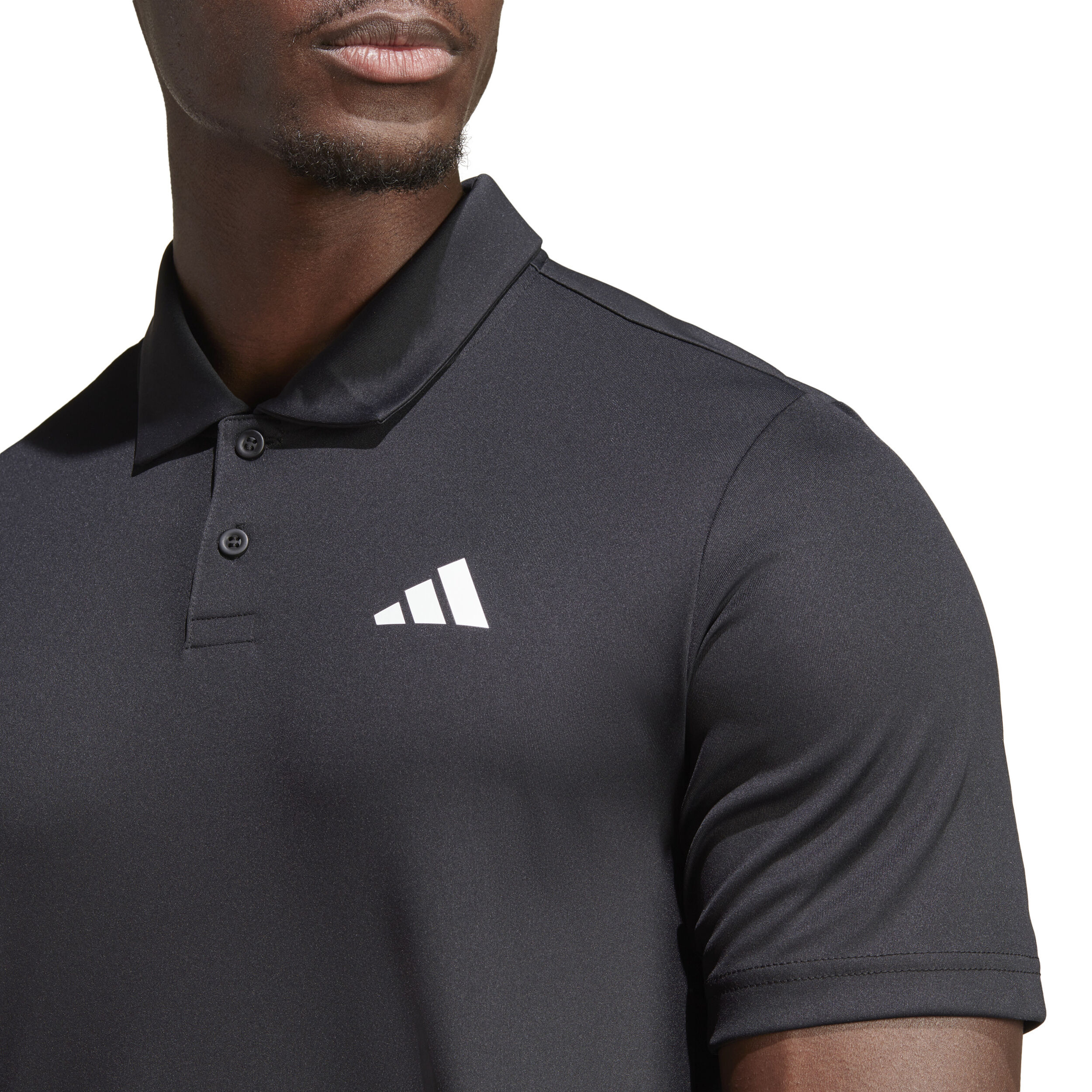 Mens black adidas polo shirt on sale