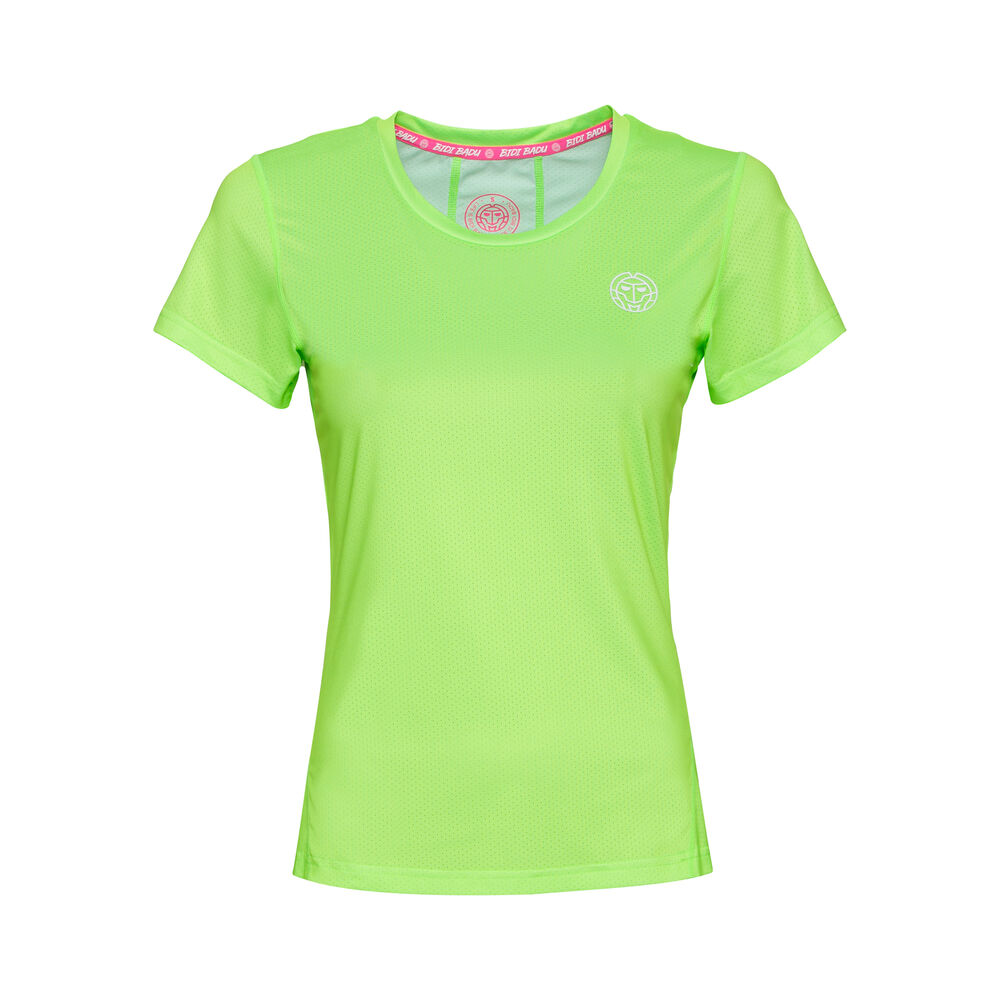 BIDI BADU Calla Tech Roundneck T-shirt Filles - Vert Fluo , Blanc