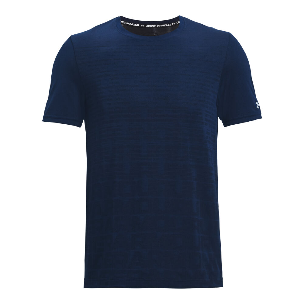 Under Armour Seamless Wordmark T-shirt Hommes - Bleu Foncé