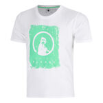 V&ecirc;tements Quiet Please Quiet Please Crush Scraped T-shirt Hommes-blanc, vert
