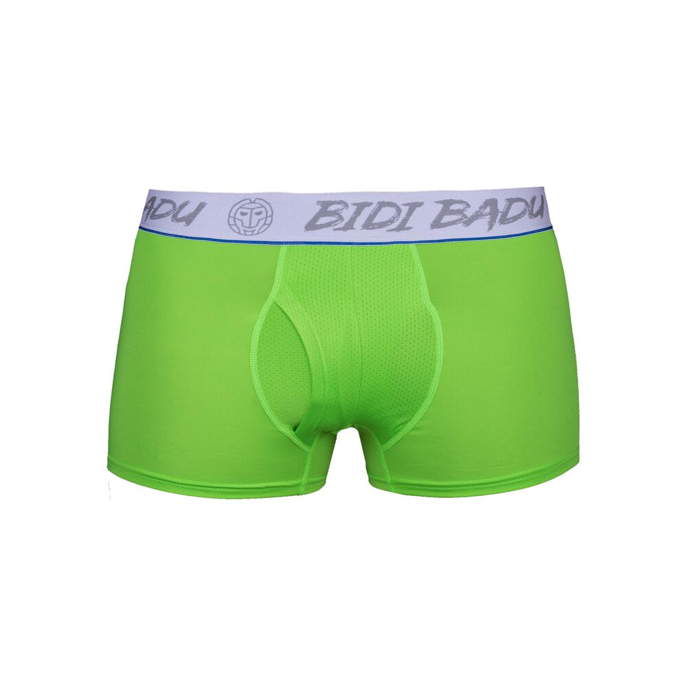 BIDI BADU Max Basic Caleçon Hommes - Vert Fluo , Blanc
