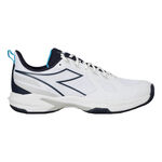 Chaussures de tennis Diadora Diadora Trofeo 3 Chaussure Terre Battue Hommes-Blanc,Bleu Foncé