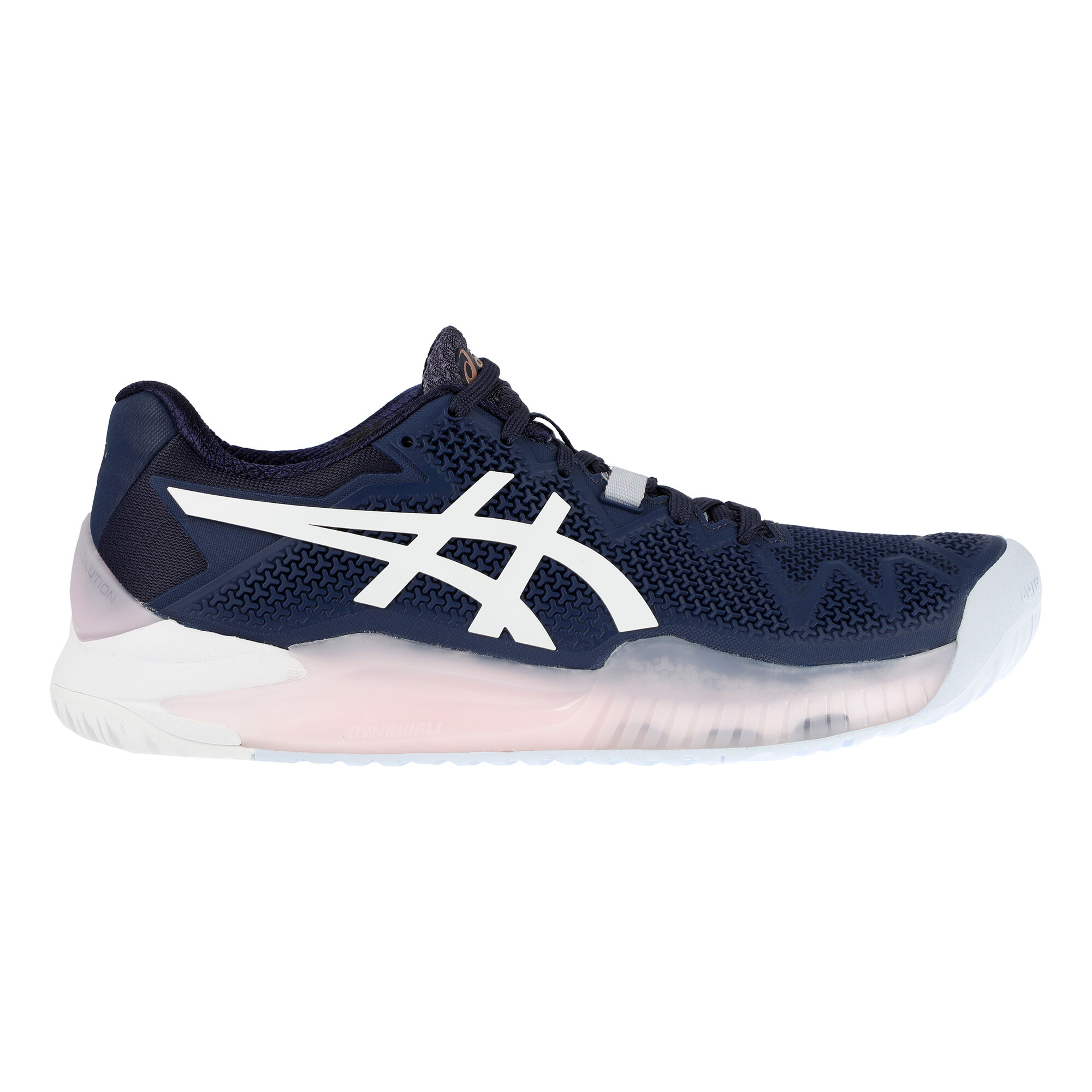 asics noir bleu rose