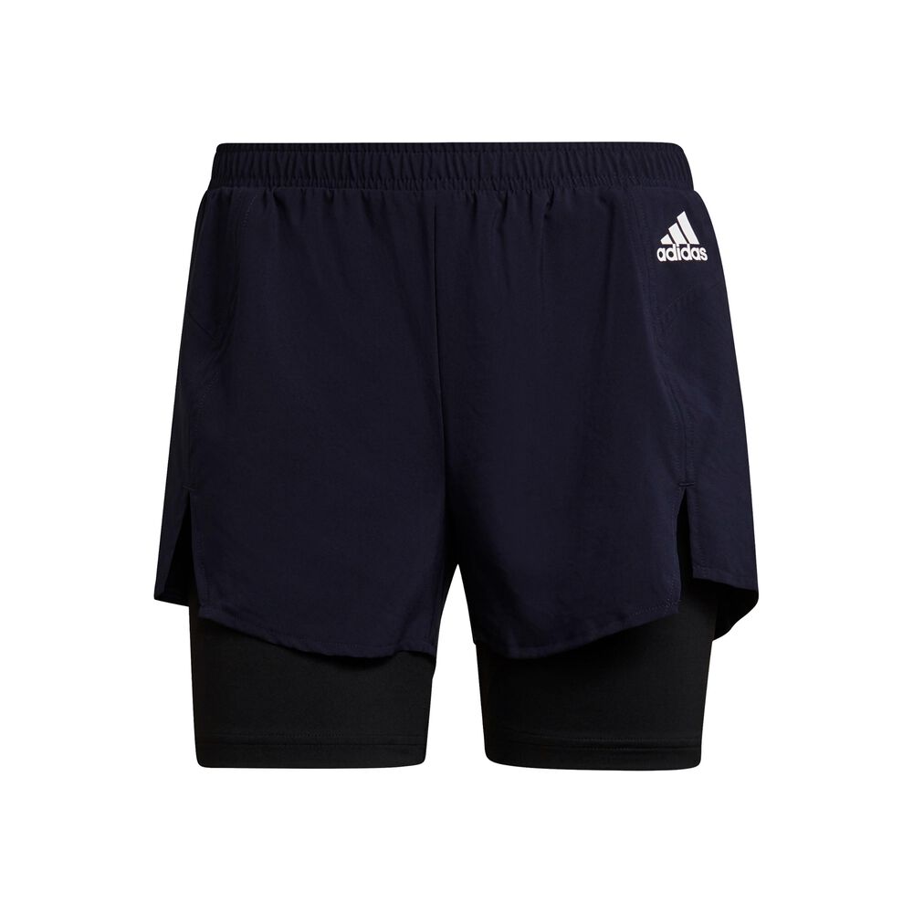 adidas 2in1 Shorts Femmes - Bleu Foncé , Blanc