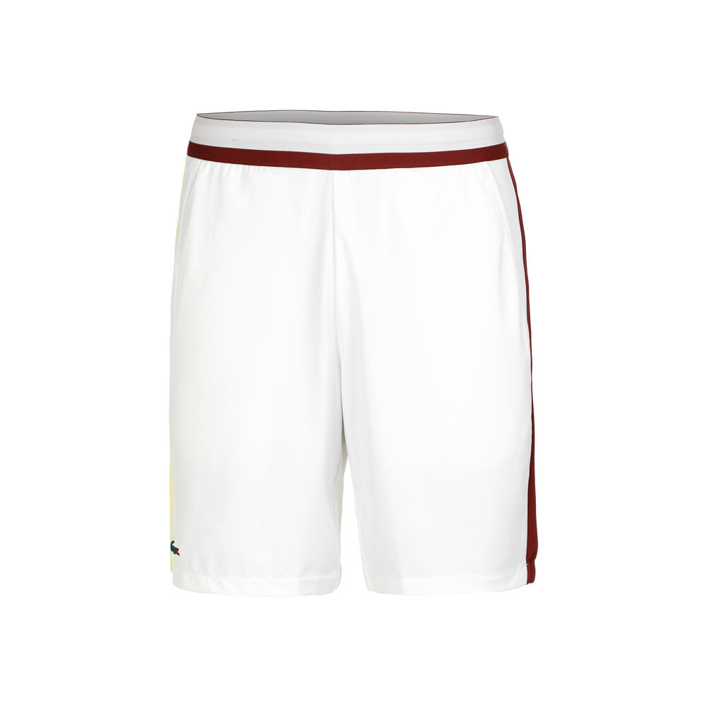 lacoste daniil medvedev shorts hommes - blanc , multicouleur