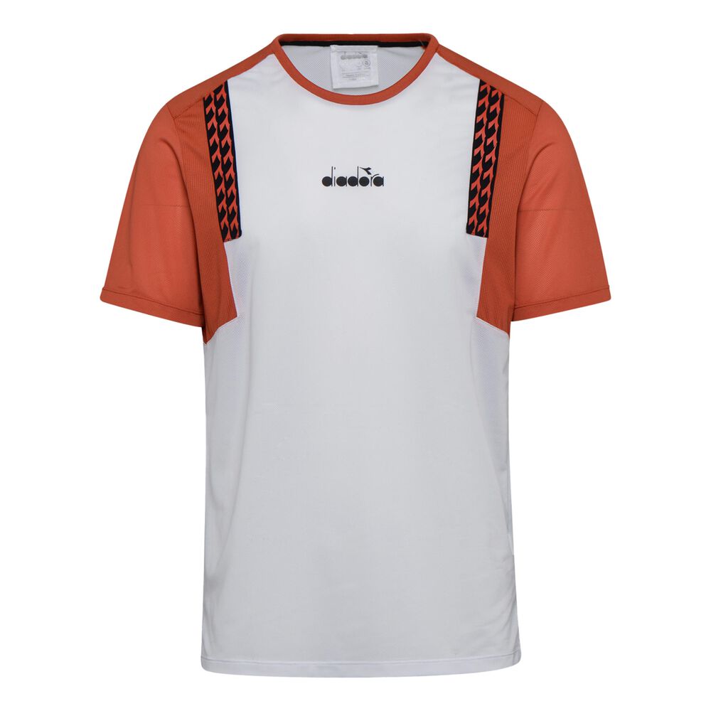 Diadora Clay T-shirt Hommes - Blanc , Corail