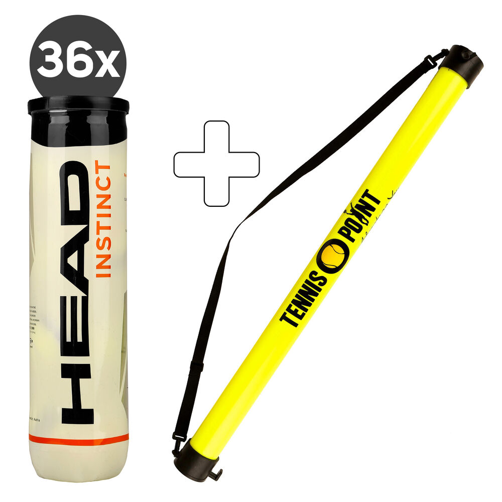HEAD Instinct 36 Tubes De 4 + Ramasse Balles Forme Tube