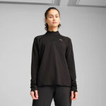 Vêtements Puma Puma Velocity Cloudspun 1/4 Zip Maillot De Course Femmes-Noir